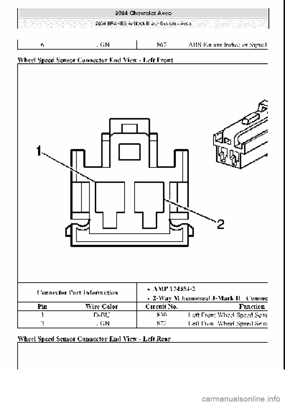 CHEVROLET AVEO 2002  Service Repair Manual 