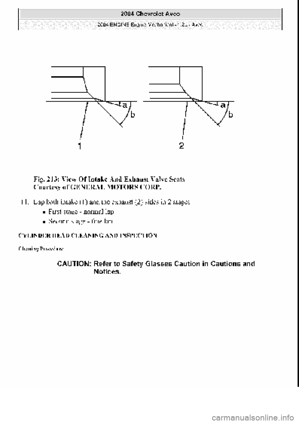 CHEVROLET AVEO 2002  Service Repair Manual 