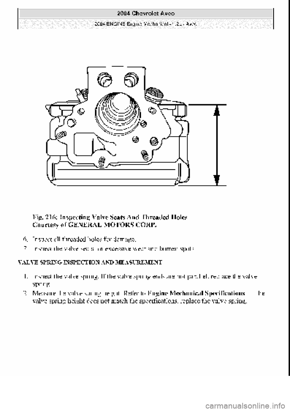 CHEVROLET AVEO 2002  Service Repair Manual 