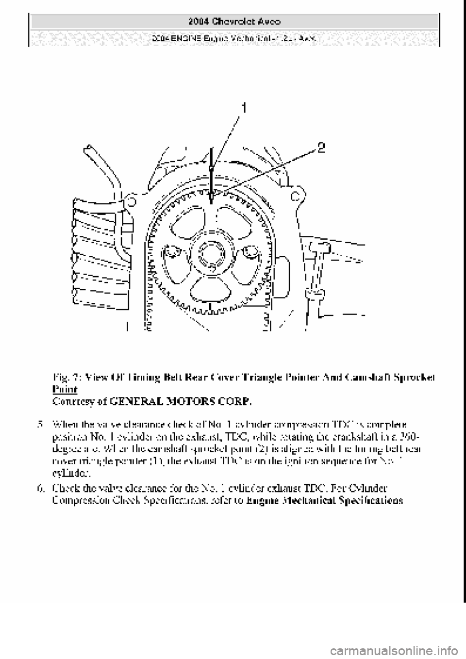 CHEVROLET AVEO 2002  Service Repair Manual 
