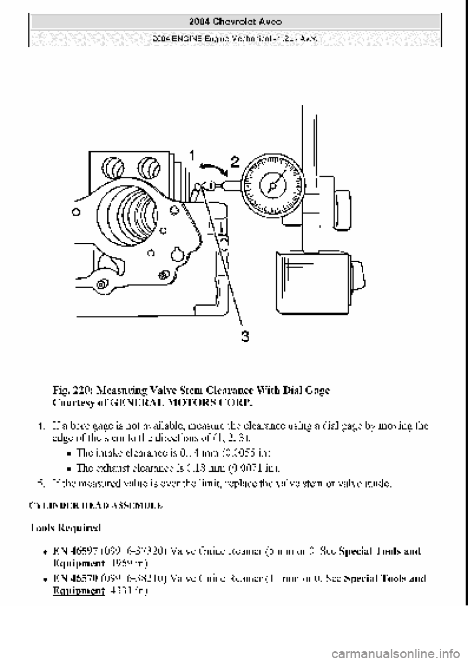 CHEVROLET AVEO 2002  Service Repair Manual 