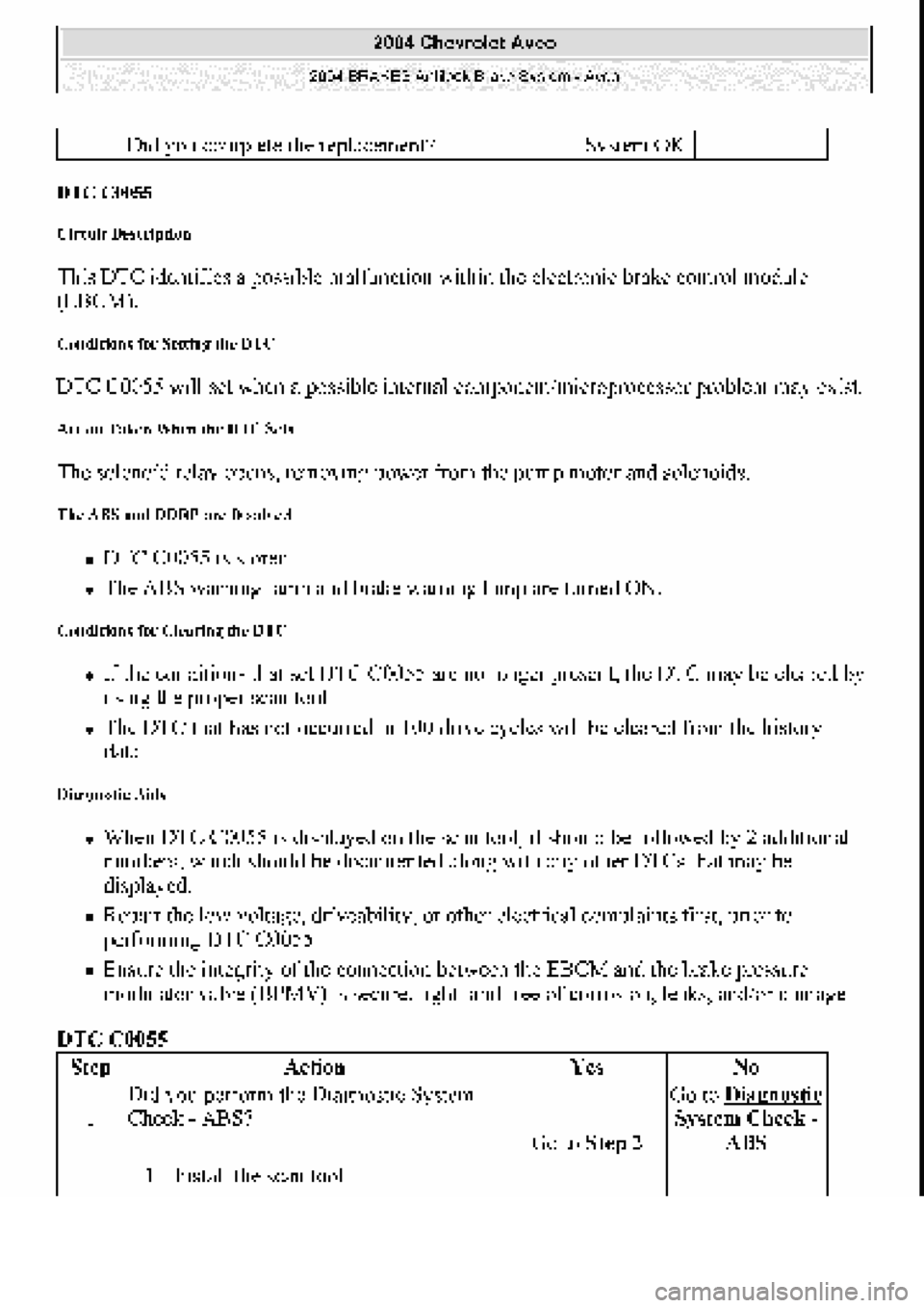 CHEVROLET AVEO 2002  Service Repair Manual 