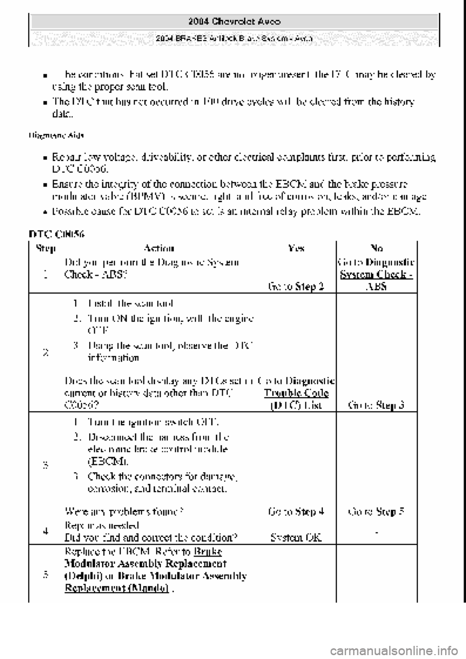 CHEVROLET AVEO 2002  Service Repair Manual 