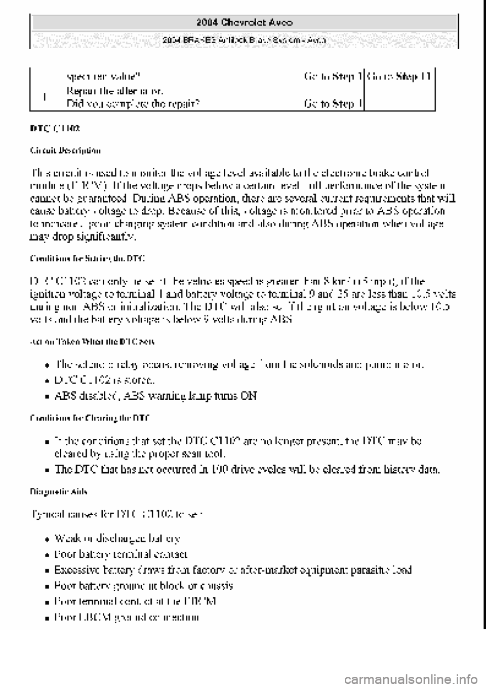 CHEVROLET AVEO 2002  Service Repair Manual 
