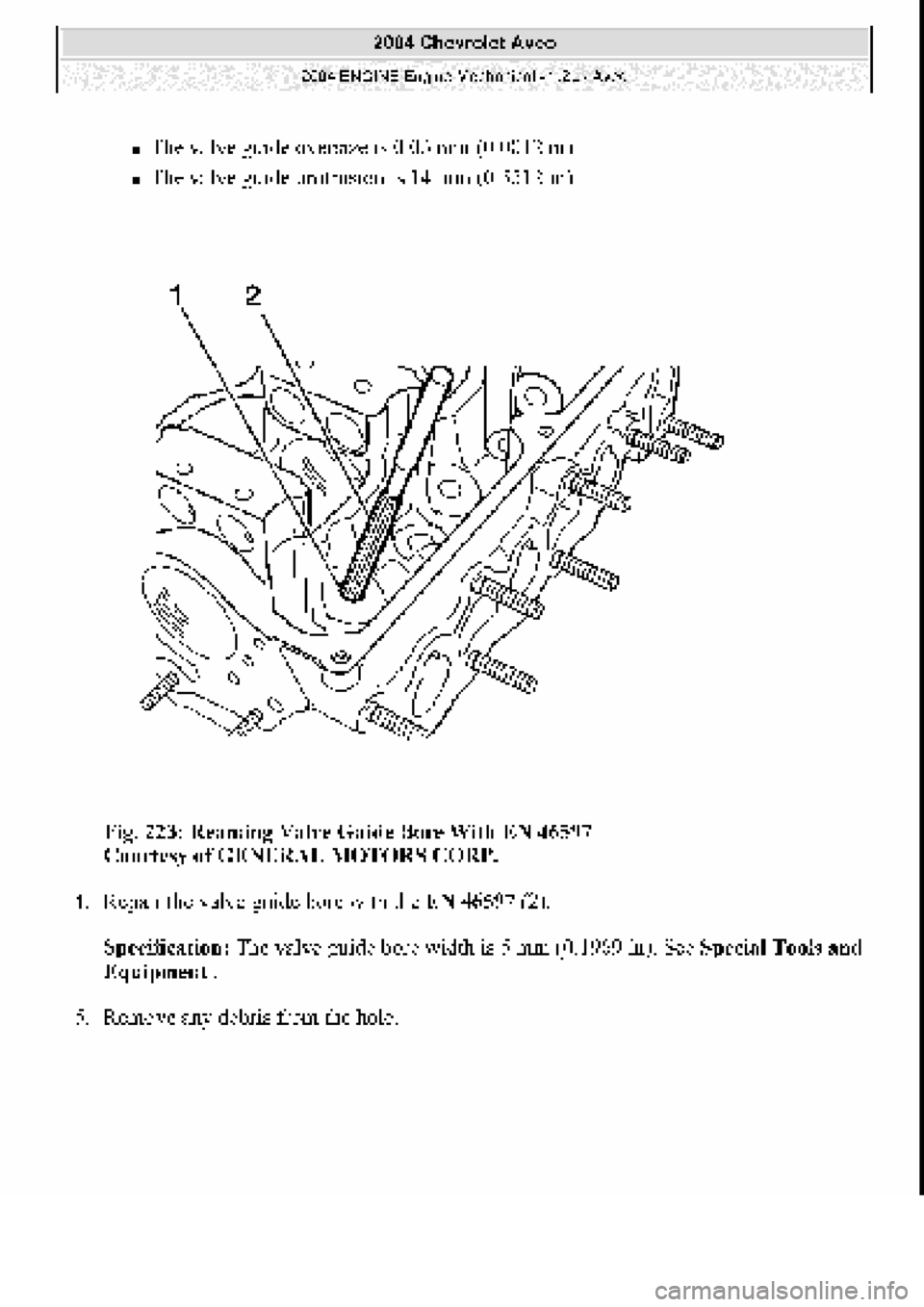 CHEVROLET AVEO 2002  Service Repair Manual 