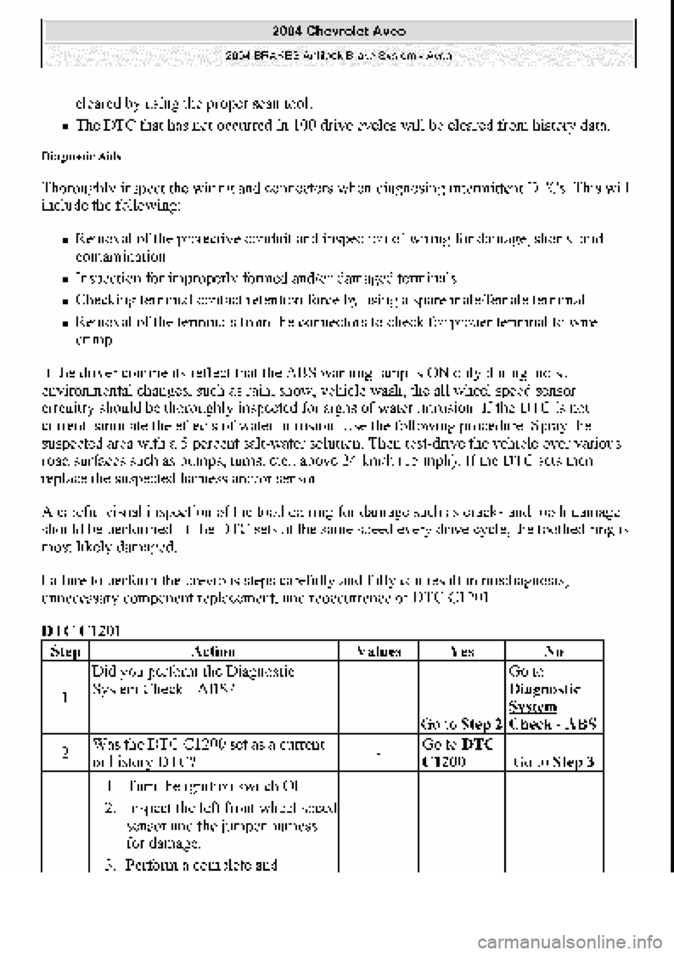 CHEVROLET AVEO 2002  Service Repair Manual 