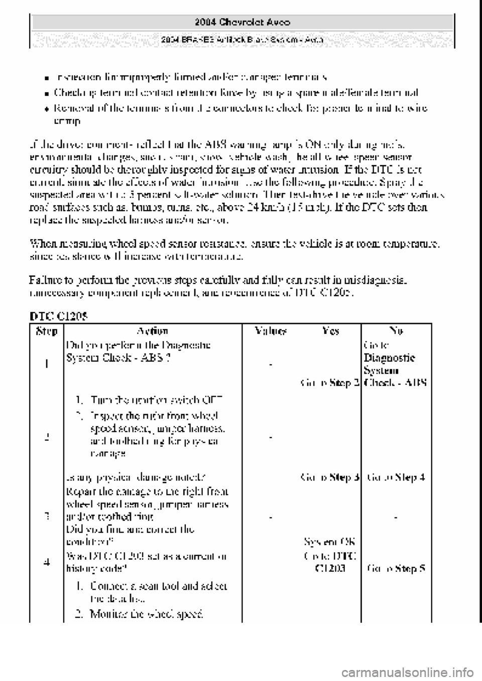 CHEVROLET AVEO 2002  Service Repair Manual 
