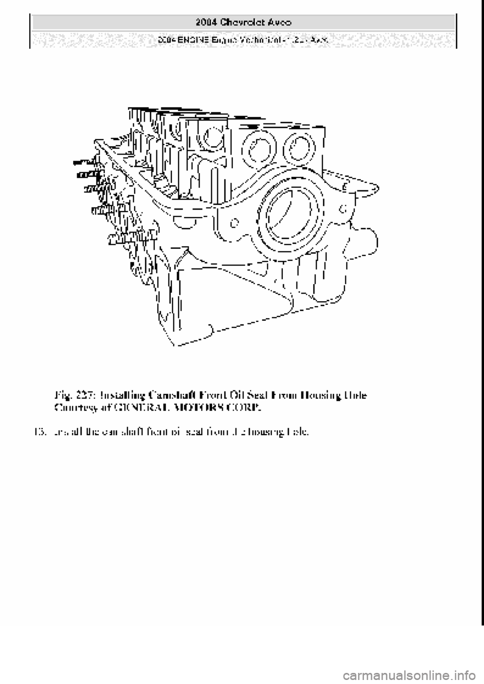 CHEVROLET AVEO 2002  Service Repair Manual 