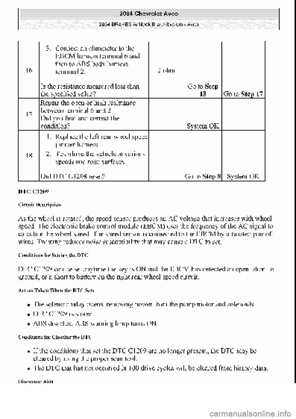 CHEVROLET AVEO 2002  Service Repair Manual 
