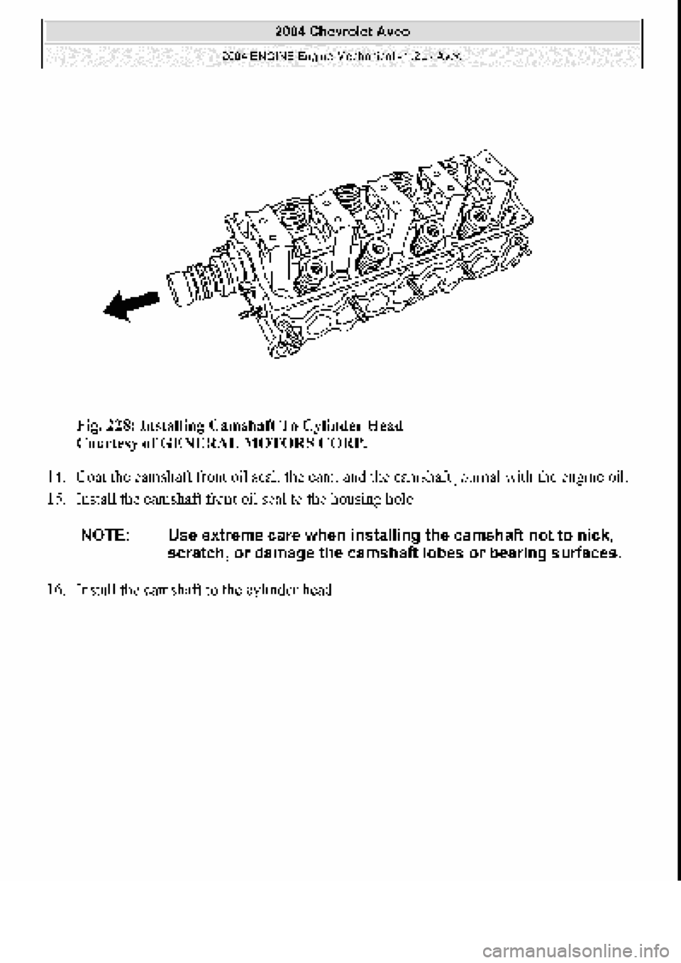 CHEVROLET AVEO 2002  Service Repair Manual 