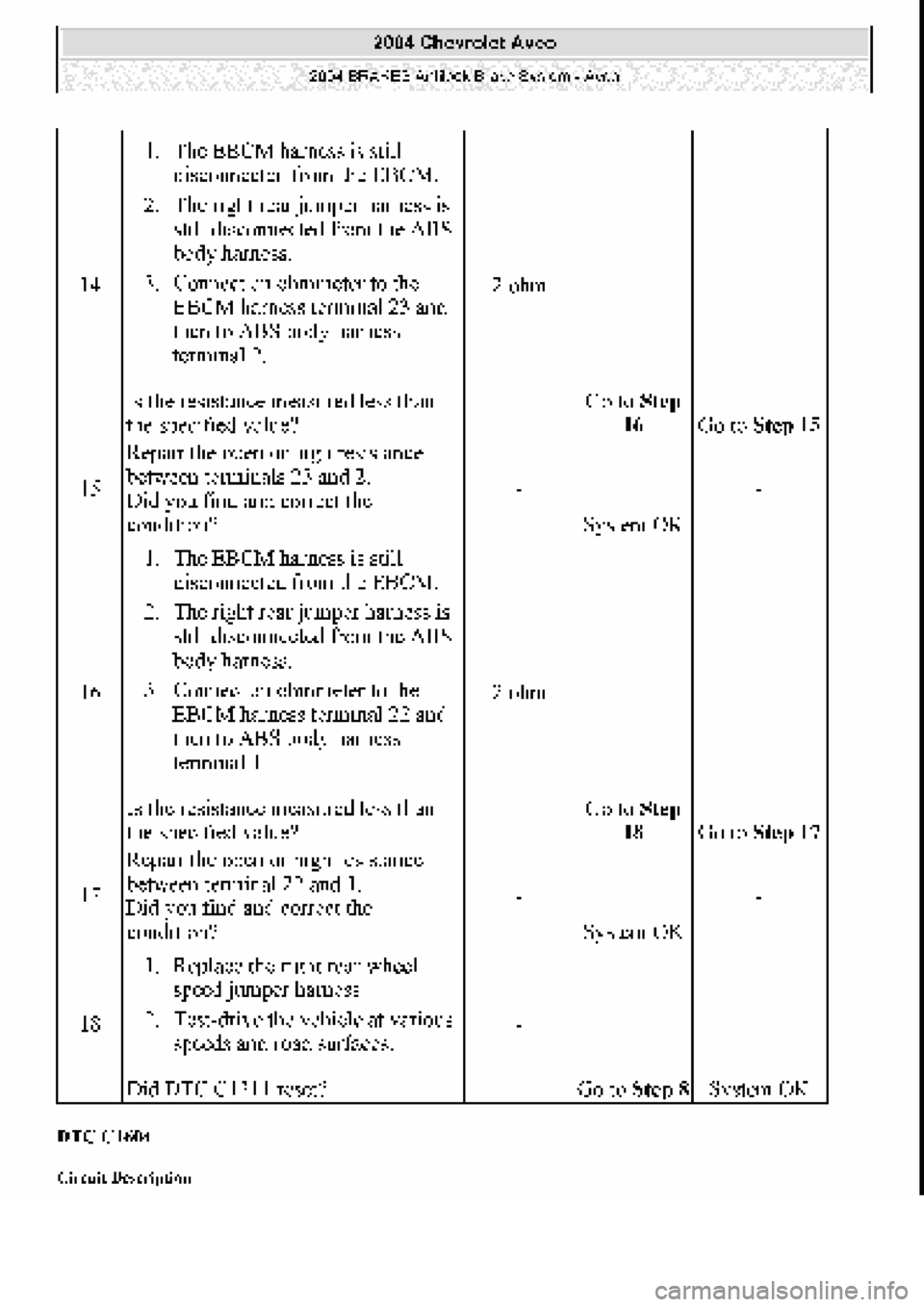 CHEVROLET AVEO 2002  Service Repair Manual 