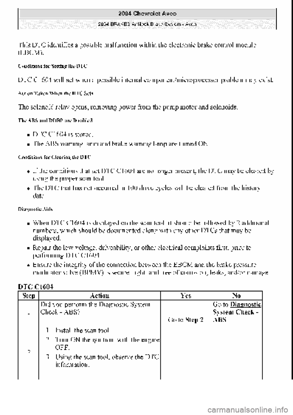 CHEVROLET AVEO 2002  Service Repair Manual 