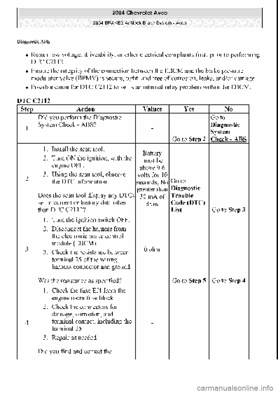 CHEVROLET AVEO 2002  Service Repair Manual 