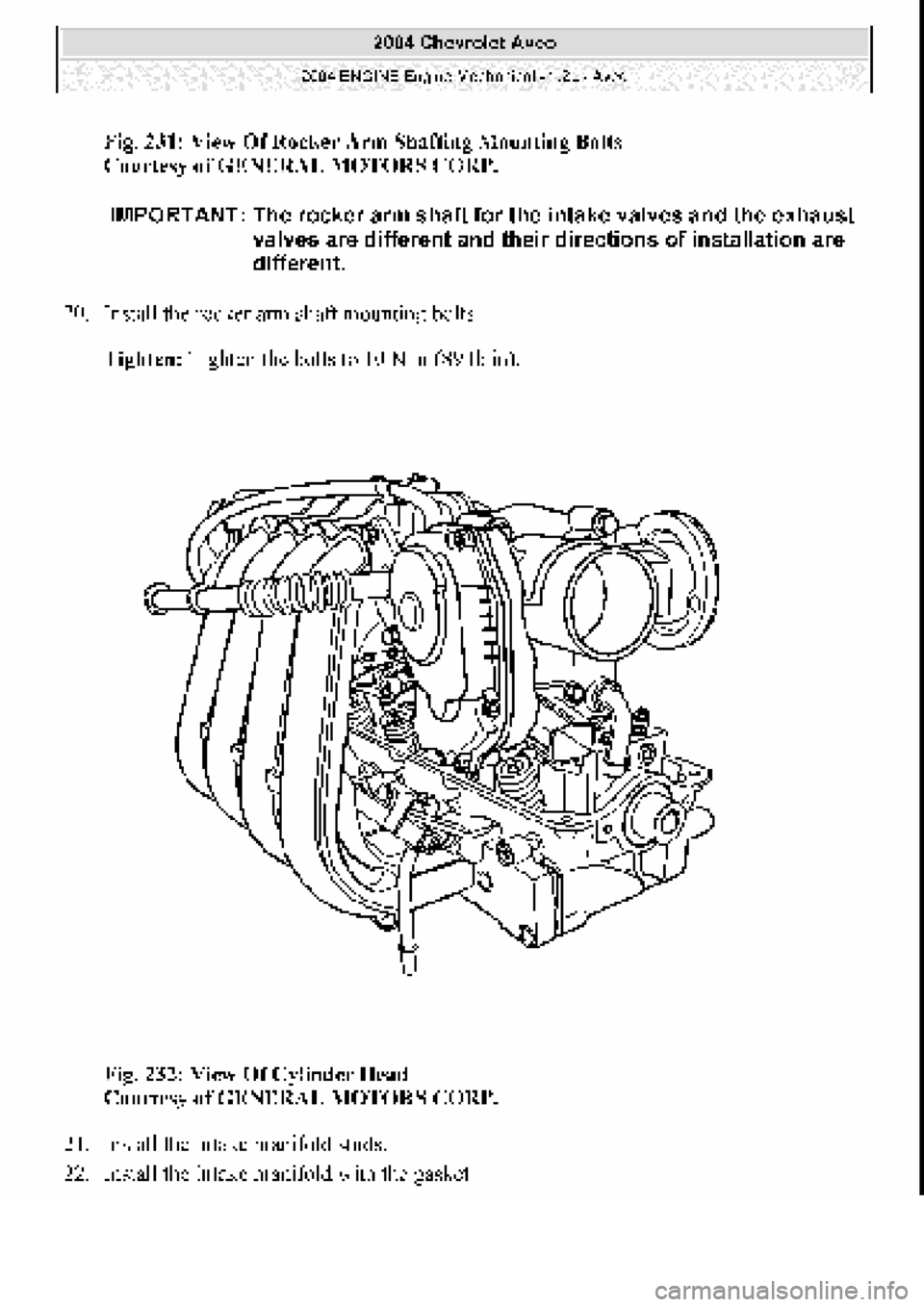CHEVROLET AVEO 2002  Service Repair Manual 