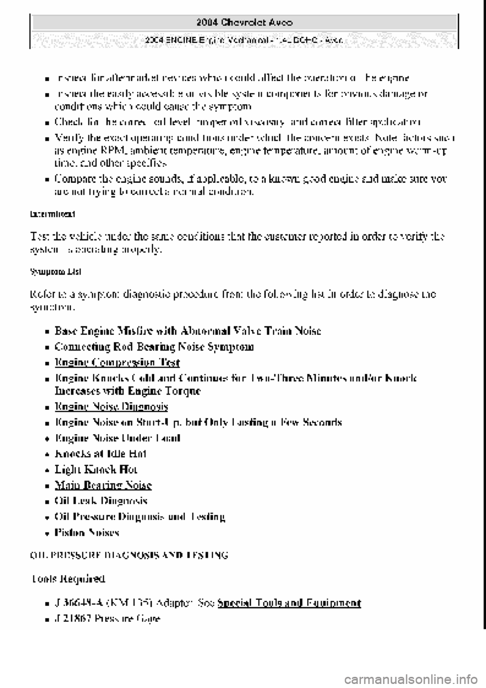 CHEVROLET AVEO 2002  Service Repair Manual 