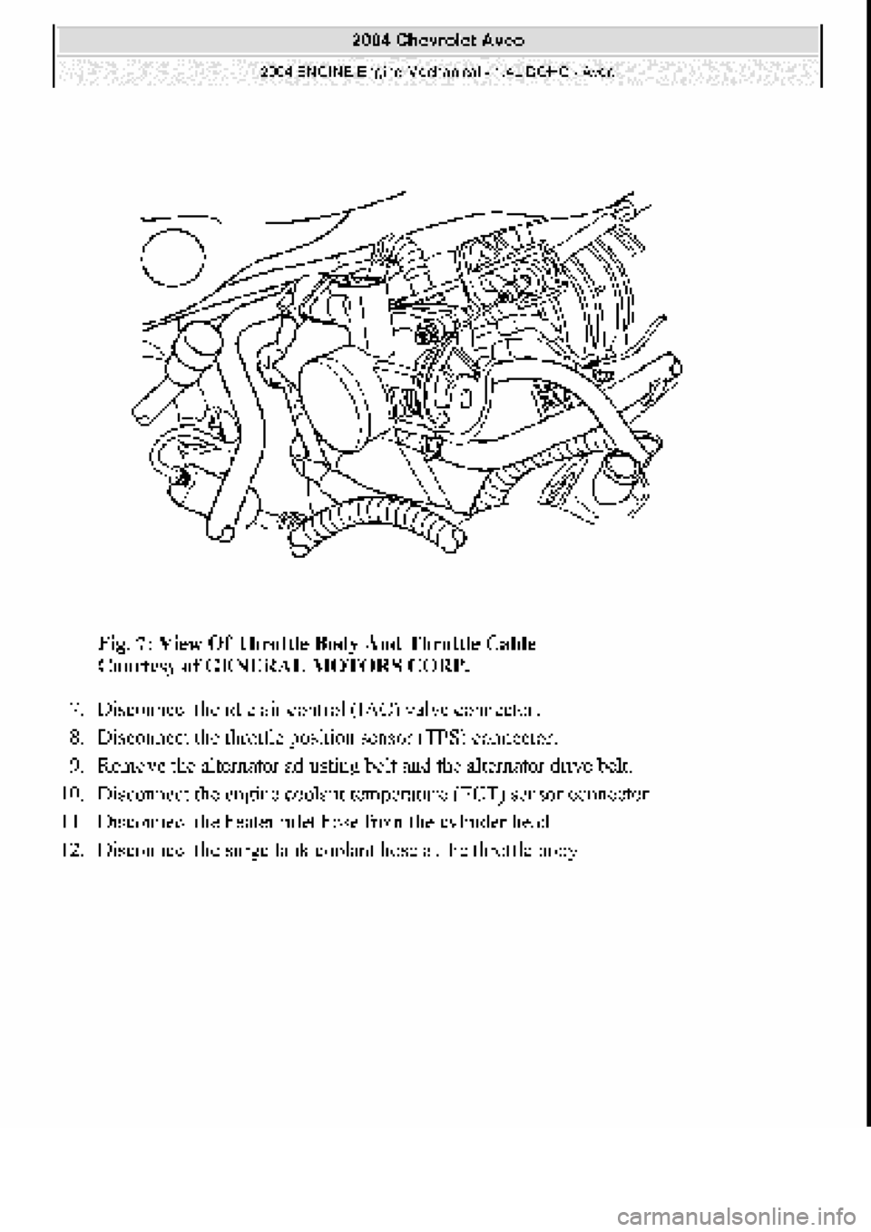 CHEVROLET AVEO 2002  Service Repair Manual 