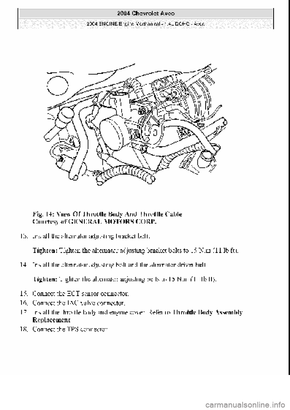 CHEVROLET AVEO 2002  Service Repair Manual 