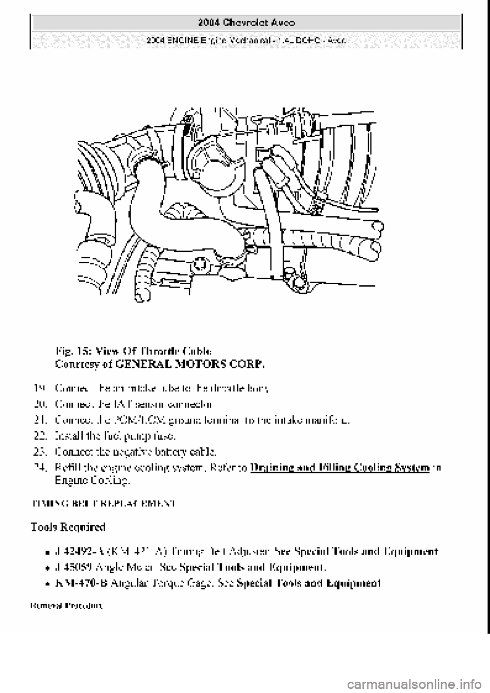 CHEVROLET AVEO 2002  Service Repair Manual 