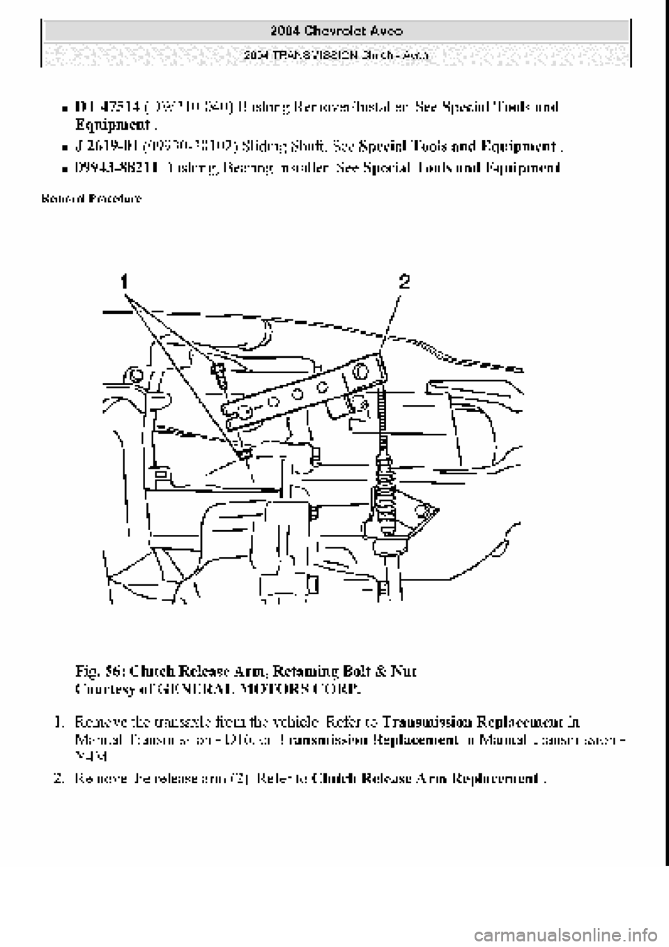 CHEVROLET AVEO 2002  Service Repair Manual 