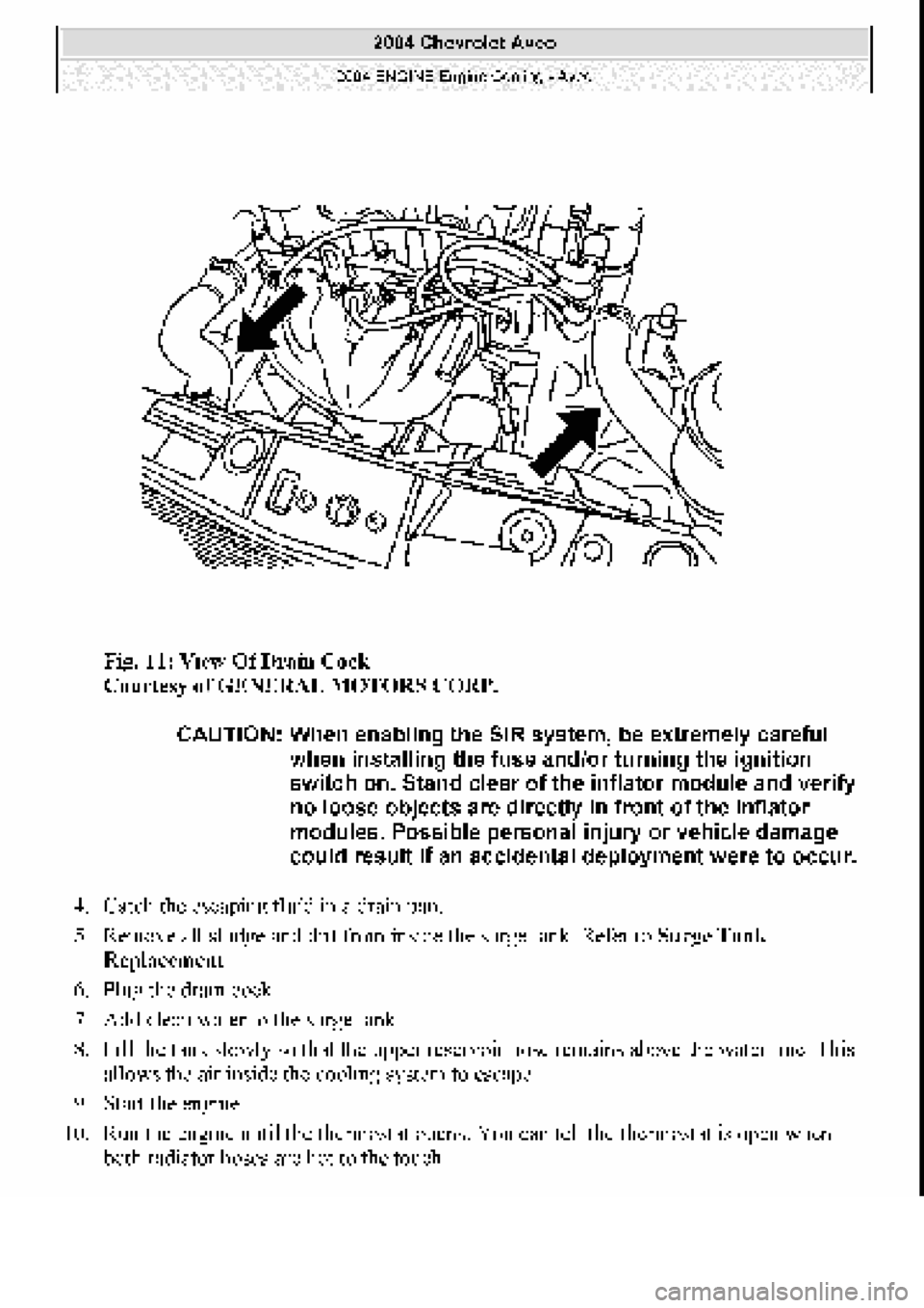 CHEVROLET AVEO 2002  Service Repair Manual 