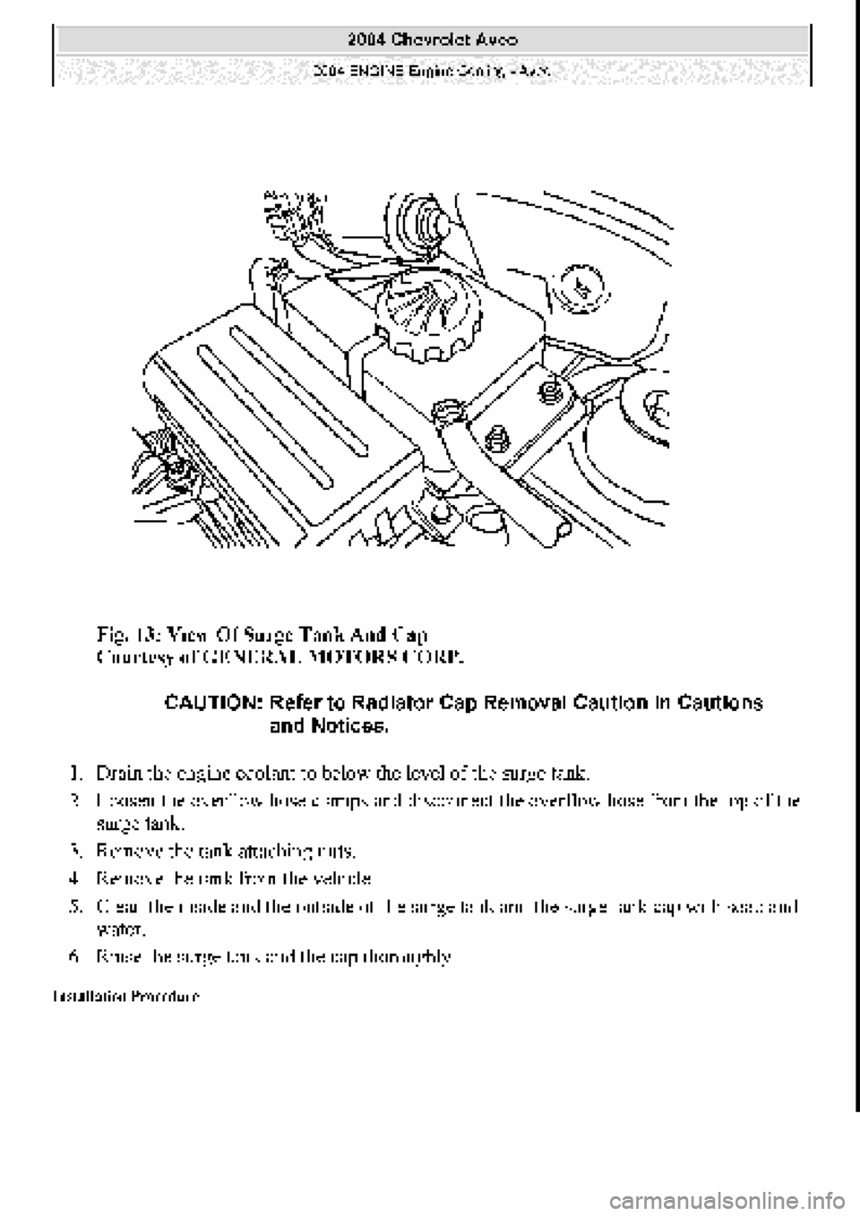 CHEVROLET AVEO 2002  Service Repair Manual 