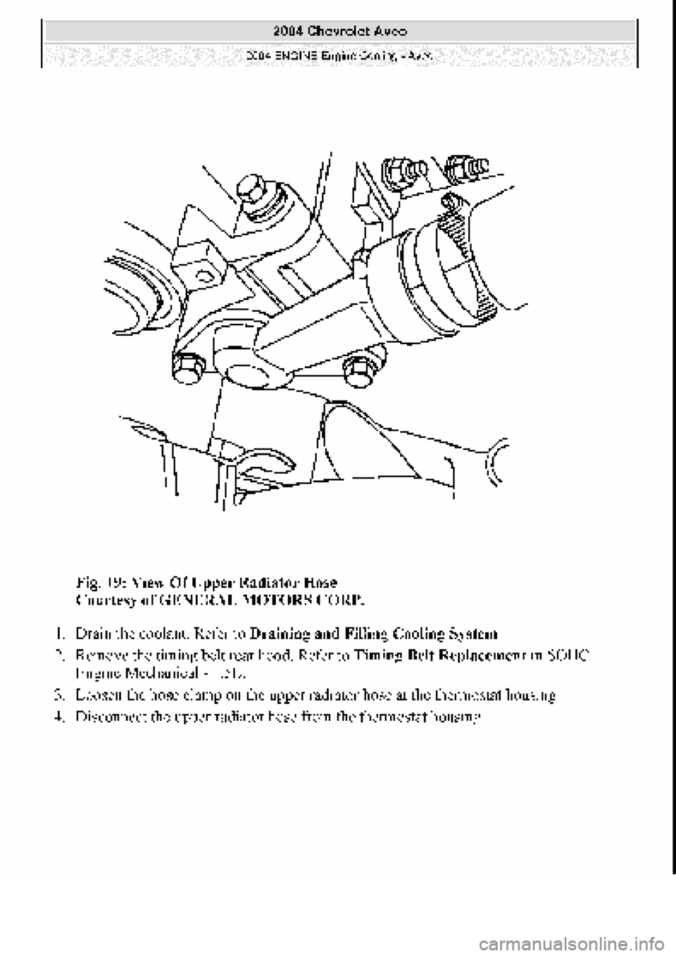 CHEVROLET AVEO 2002  Service Repair Manual 
