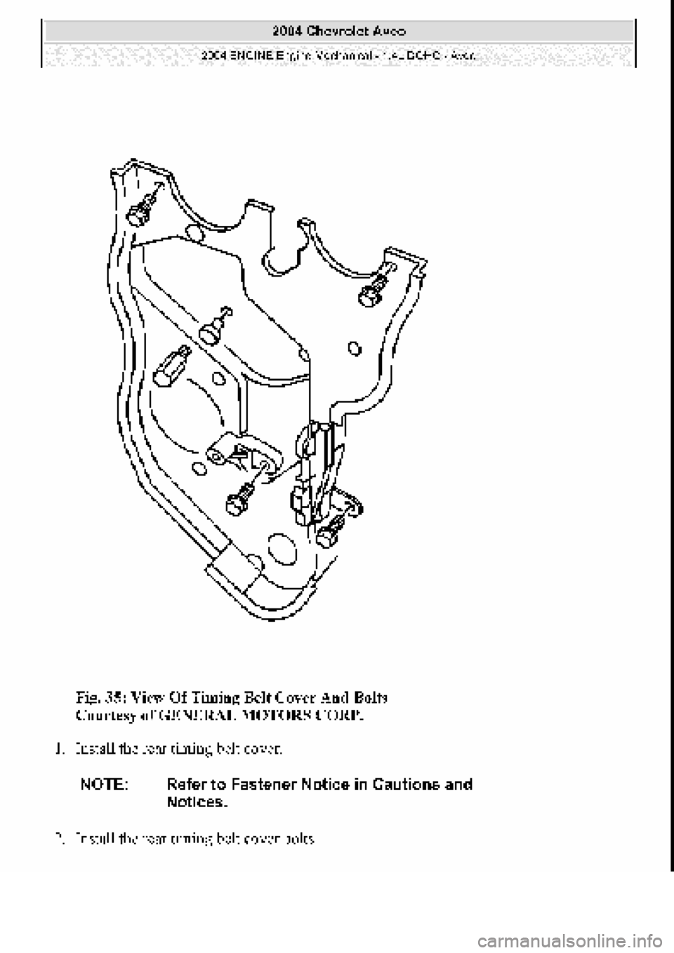 CHEVROLET AVEO 2002  Service Repair Manual 