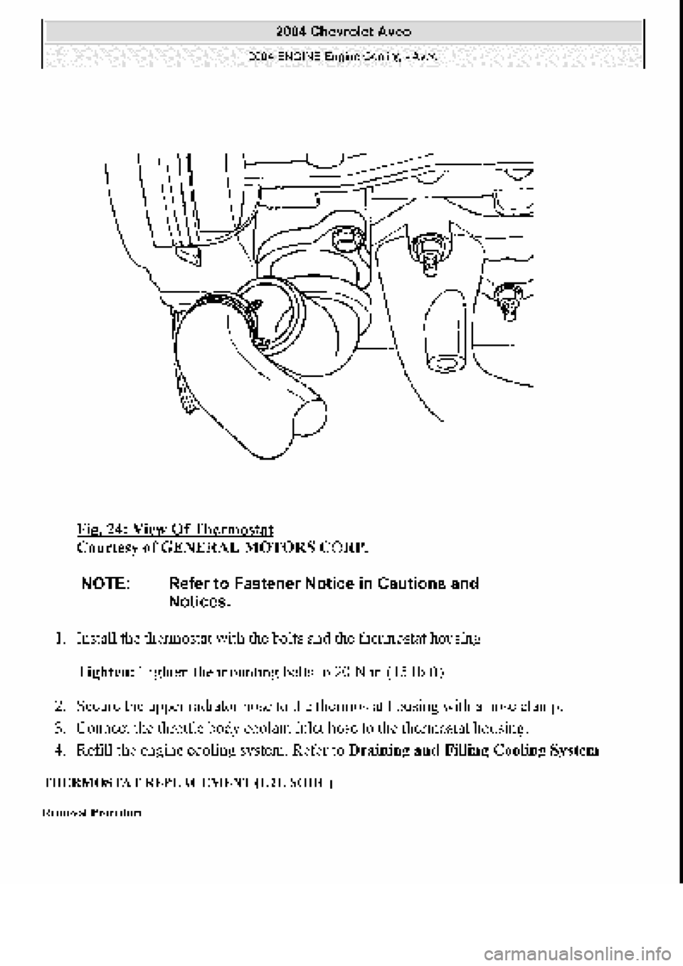 CHEVROLET AVEO 2002  Service Repair Manual 