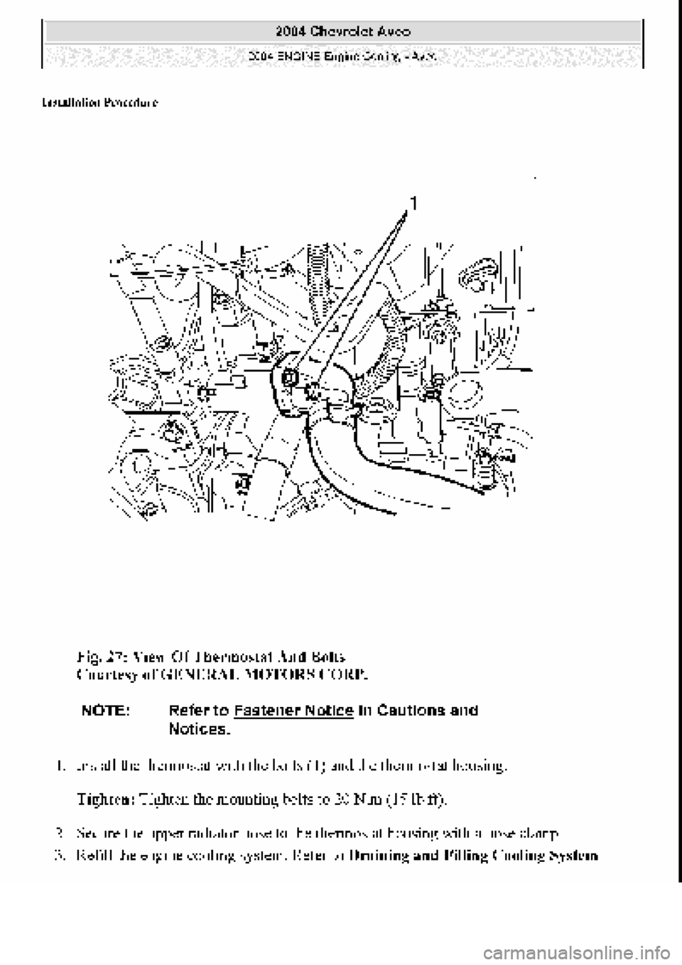 CHEVROLET AVEO 2002  Service Repair Manual 
