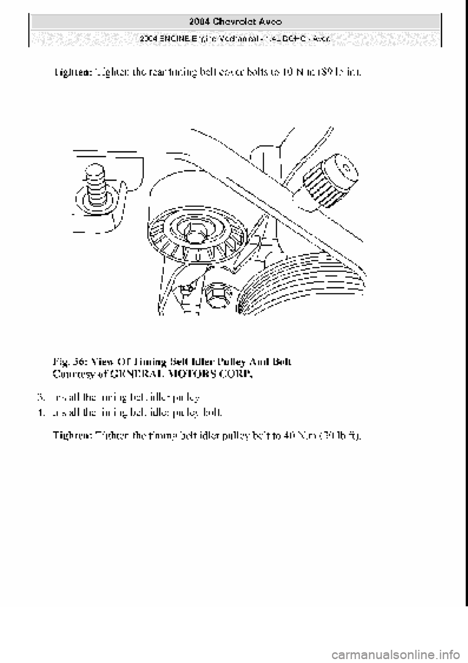 CHEVROLET AVEO 2002  Service Repair Manual 