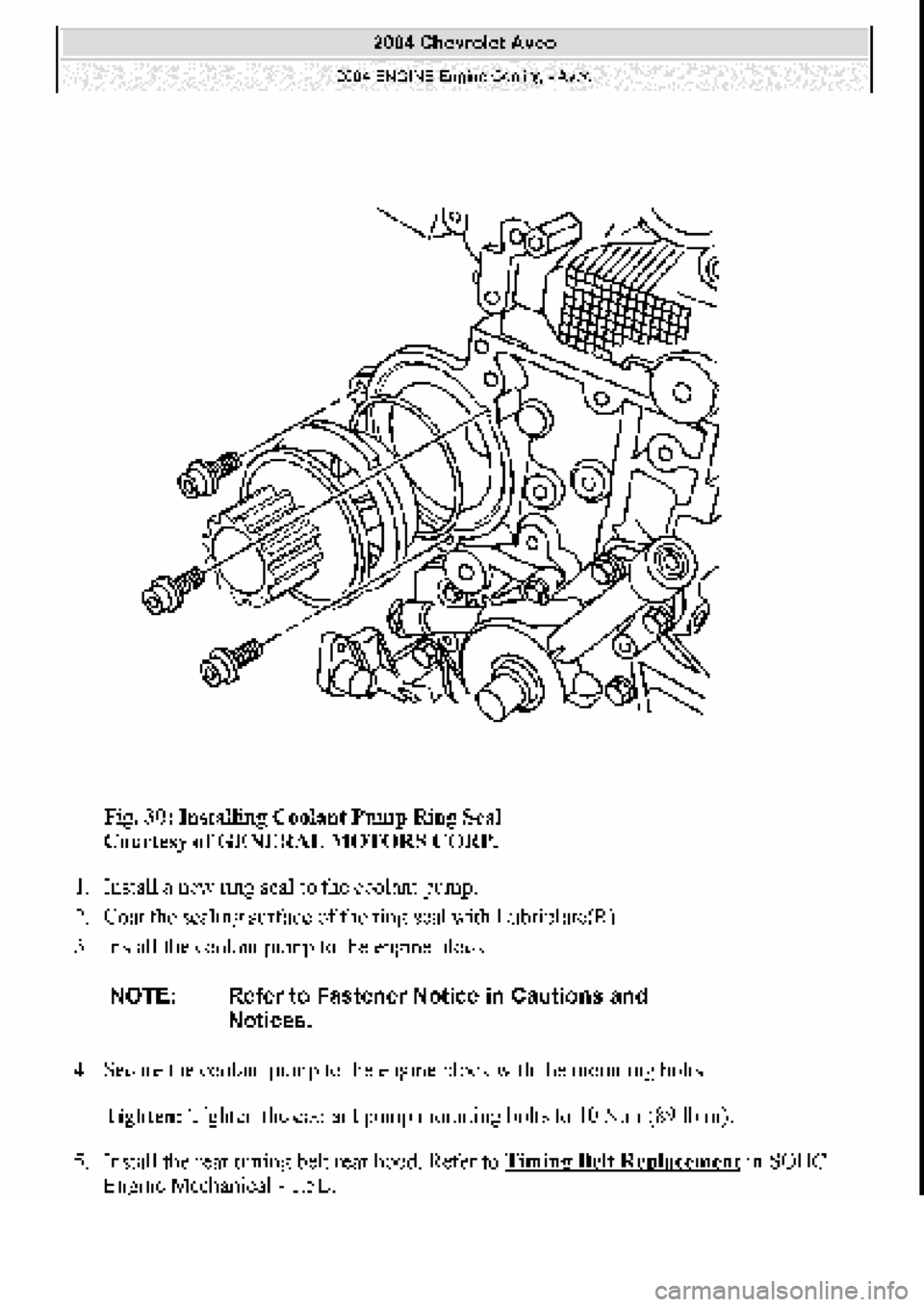CHEVROLET AVEO 2002  Service Repair Manual 
