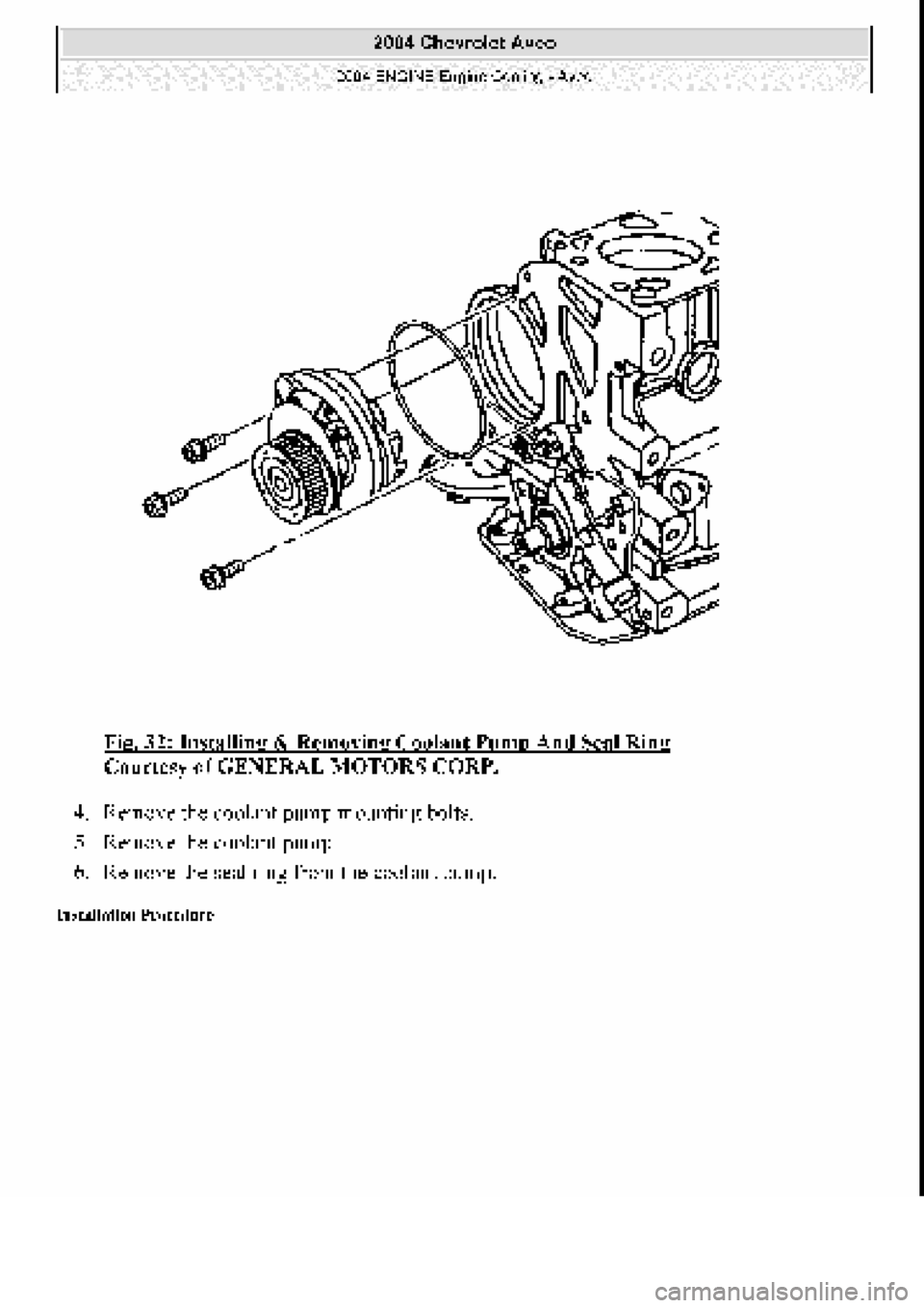 CHEVROLET AVEO 2002  Service Repair Manual 