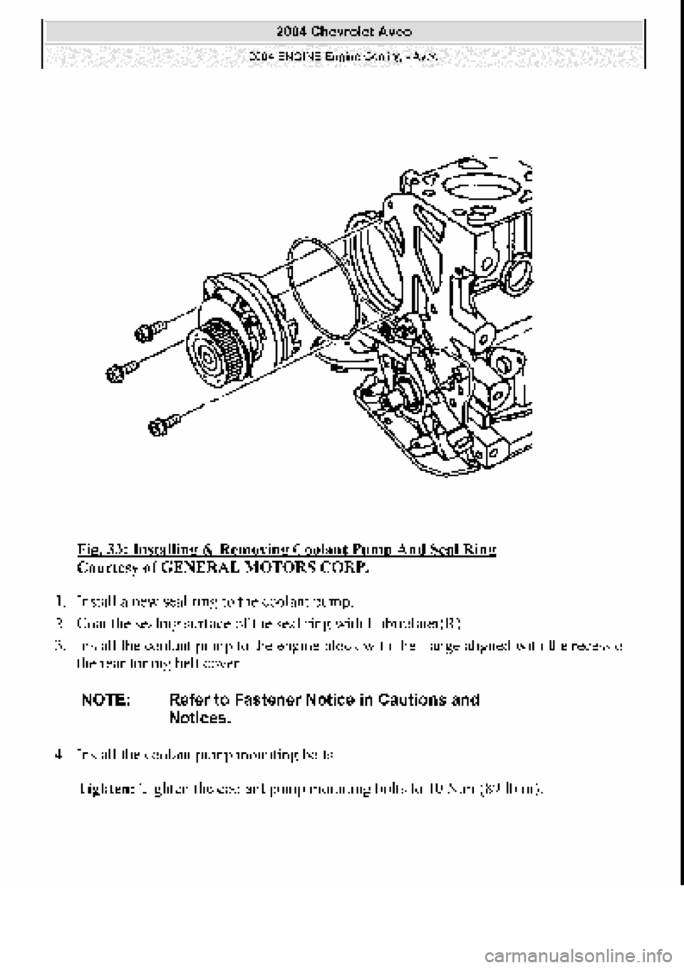 CHEVROLET AVEO 2002  Service Repair Manual 