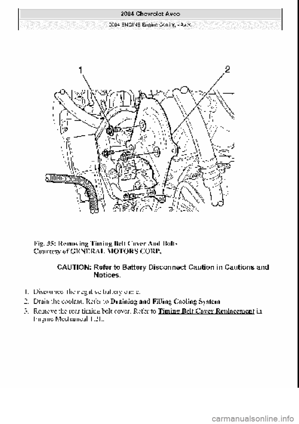 CHEVROLET AVEO 2002  Service Repair Manual 