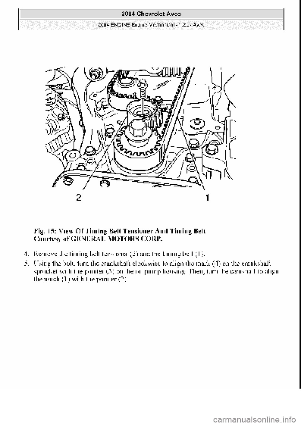 CHEVROLET AVEO 2002  Service Repair Manual 