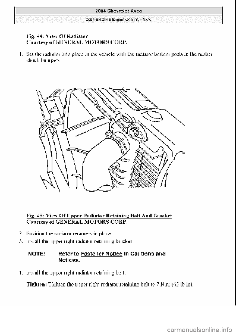 CHEVROLET AVEO 2002  Service Repair Manual 