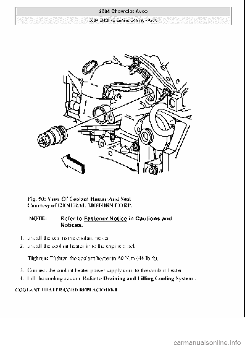 CHEVROLET AVEO 2002  Service Repair Manual 