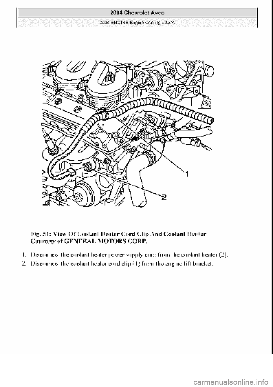 CHEVROLET AVEO 2002  Service Repair Manual 