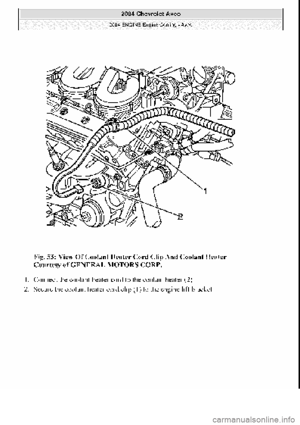 CHEVROLET AVEO 2002  Service Repair Manual 