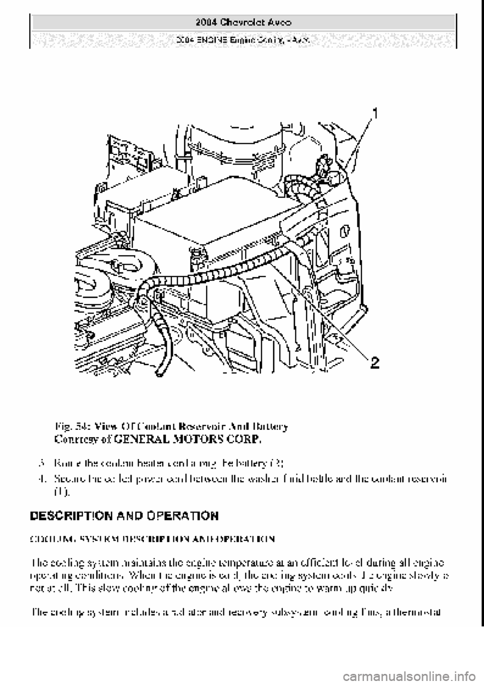 CHEVROLET AVEO 2002  Service Repair Manual 