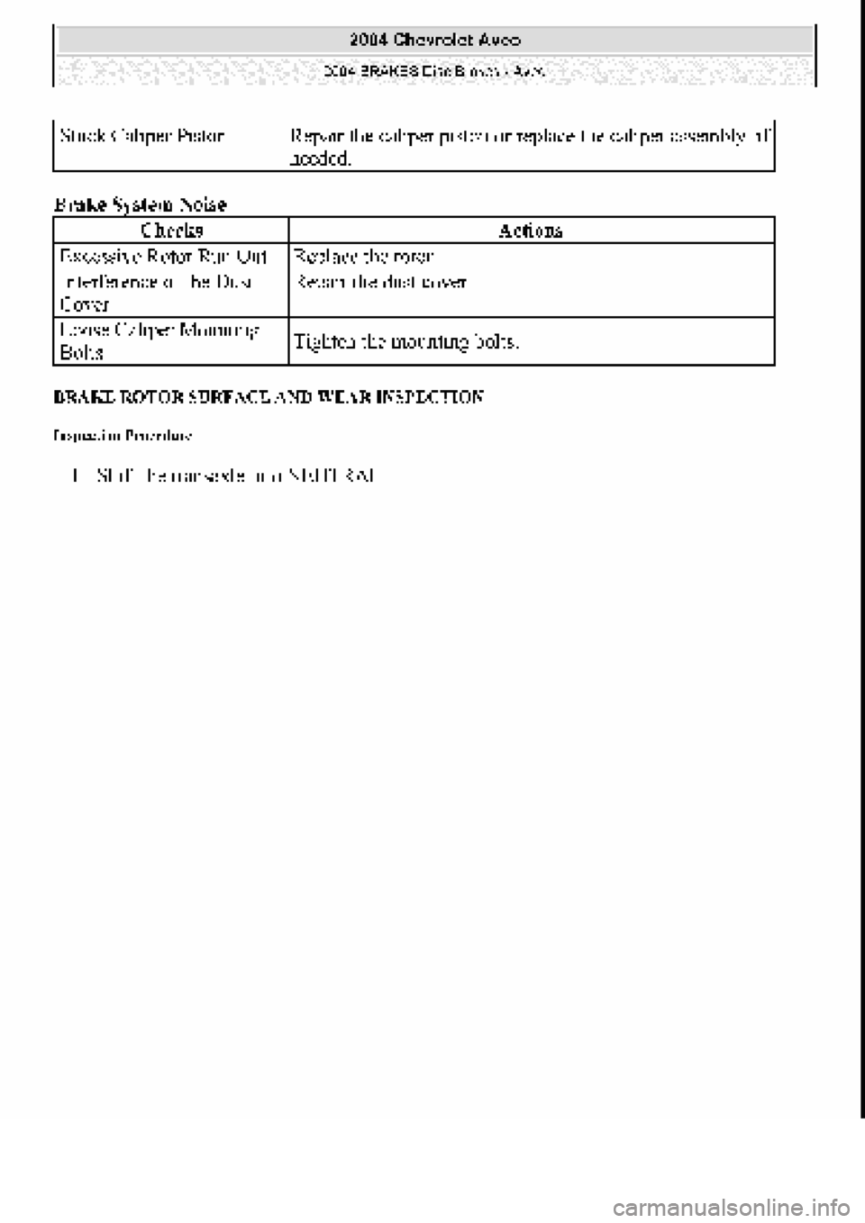 CHEVROLET AVEO 2002  Service Repair Manual 
