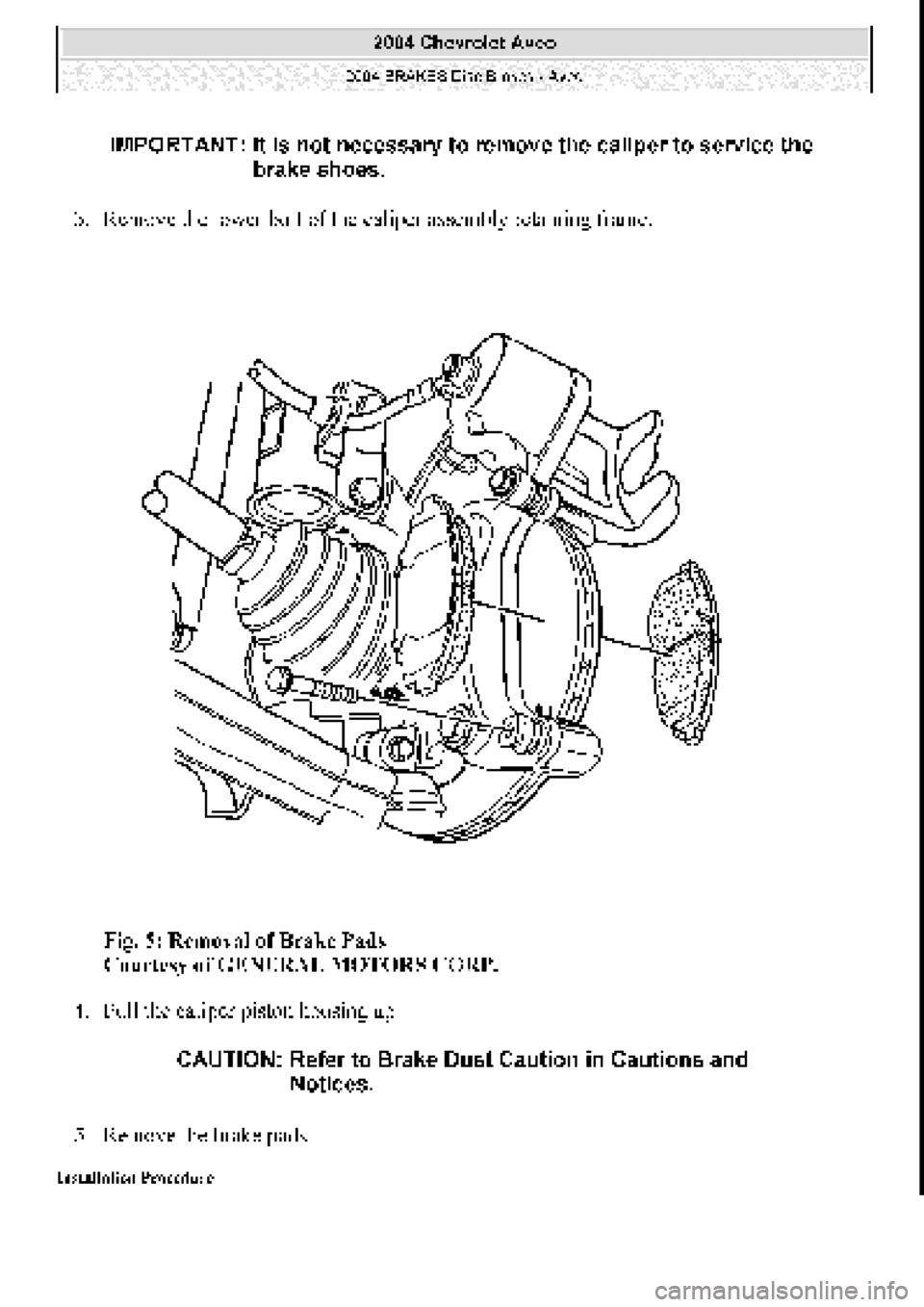CHEVROLET AVEO 2002  Service Repair Manual 
