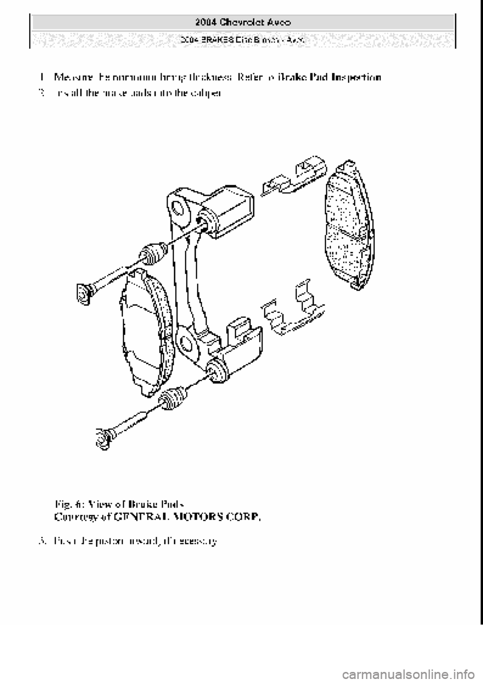 CHEVROLET AVEO 2002  Service Repair Manual 