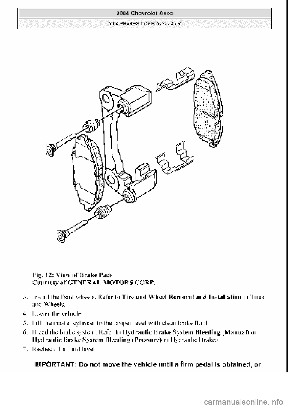 CHEVROLET AVEO 2002  Service Repair Manual 
