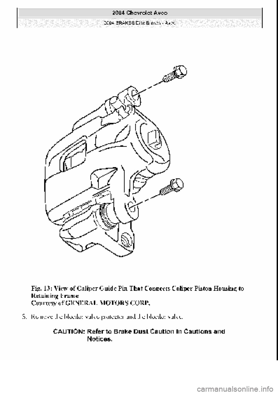 CHEVROLET AVEO 2002  Service Repair Manual 