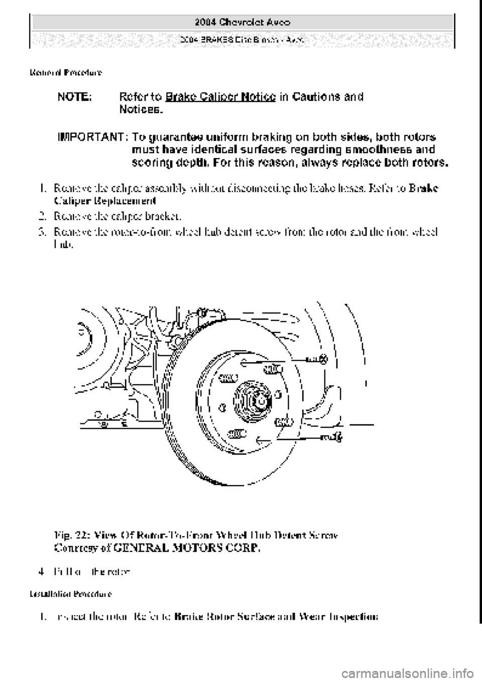 CHEVROLET AVEO 2002  Service Repair Manual 