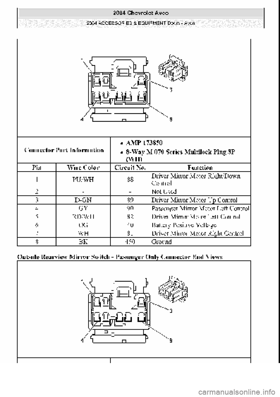 CHEVROLET AVEO 2002  Service Repair Manual 
