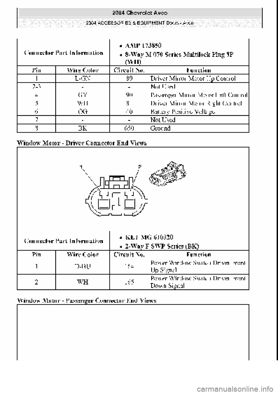 CHEVROLET AVEO 2002  Service Repair Manual 