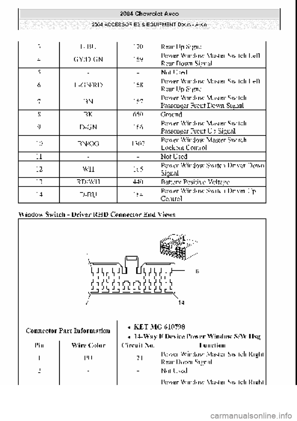 CHEVROLET AVEO 2002  Service Repair Manual 
