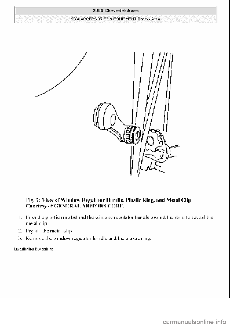 CHEVROLET AVEO 2002  Service Repair Manual 